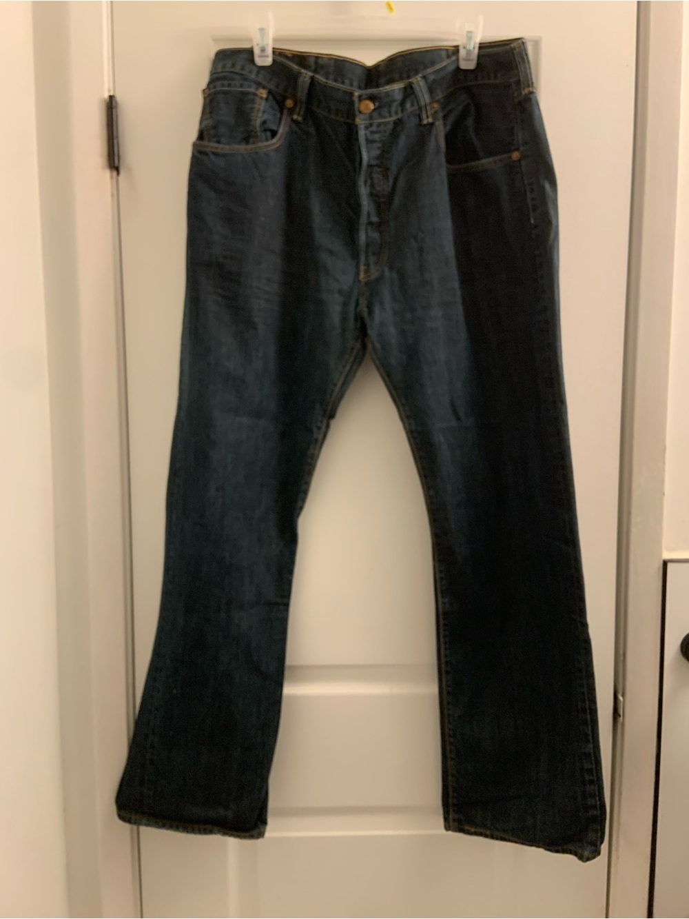 Levi's Two-Tone Dark and Medium Blue Bootcut Jeans